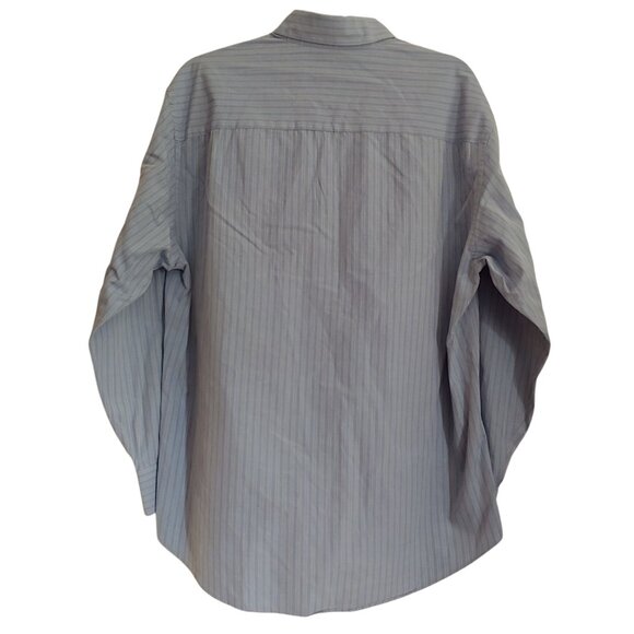 John Varvatos Blue Stripe Business Office Button Shirt 42 Italy - Picture 2 of 10